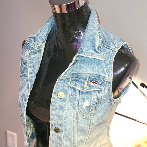 HOLLISTER jean vest sz XS - Picture 1 of 5